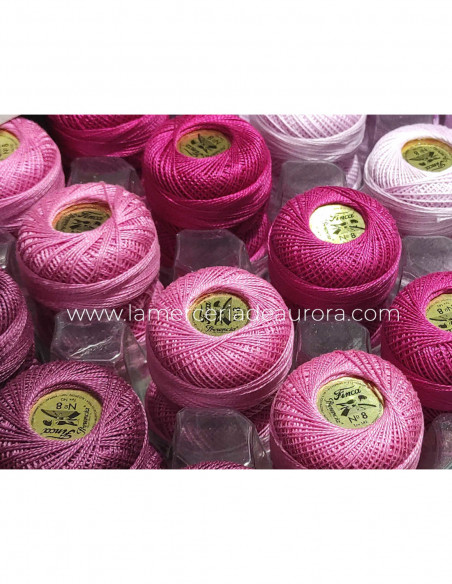 Ovillo perlé Finca 10 gramos - nº 8 (colores lisos)