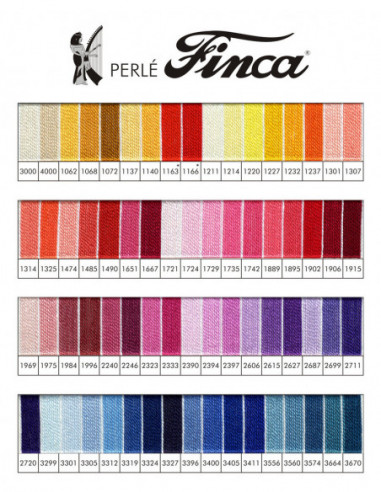 Ovillo perlé Finca 10 gramos - nº 8 (colores...
