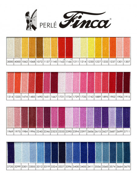 Ovillo perlé Finca 10 gramos - nº 8 (colores lisos)