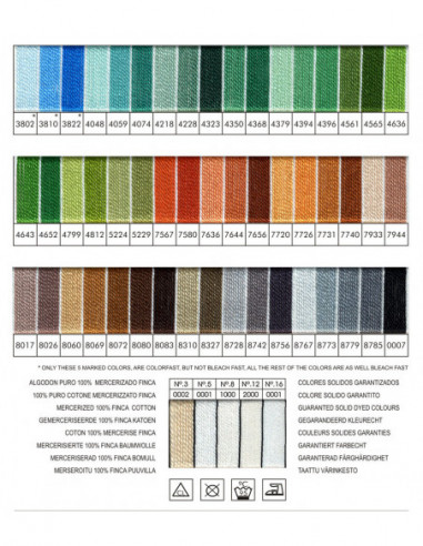 Ovillo perlé Finca 10 gramos - nº 8 (colores...