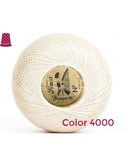 Ovillo perlé Finca 10 gramos - nº 8 (colores lisos)