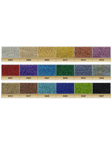 Hilo metalizado en 2 cabos - varios colores