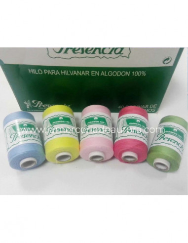 Hilo para hilvanar algodón de Hilaturas Presencia - varios colores