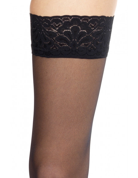 Media con blonda autosostenida 15 DEN de Pompea - varios colores