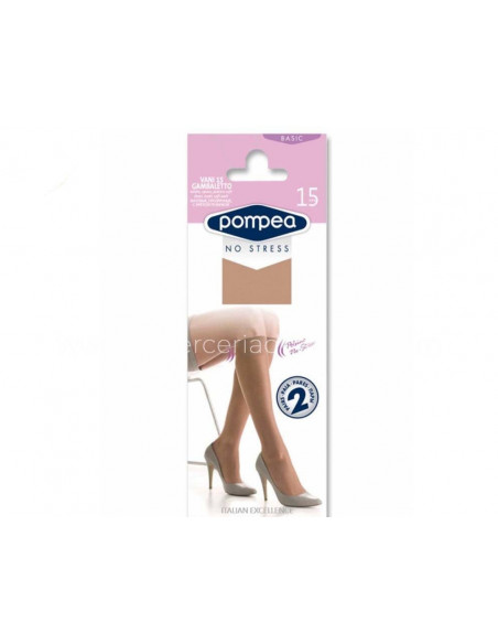 Minimedia transparente lycra Vani 15 DEN (2 pares) de Pompea - varios colores