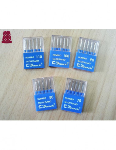 Agujas para máquina de coser talón plano