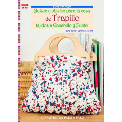Bolsos y objetos para la casa de trapillo, tejidos a...