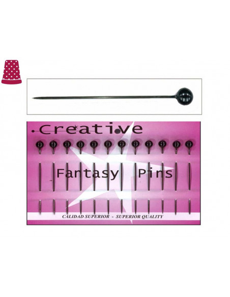 Alfileres negros para mantilla (12 unidades)