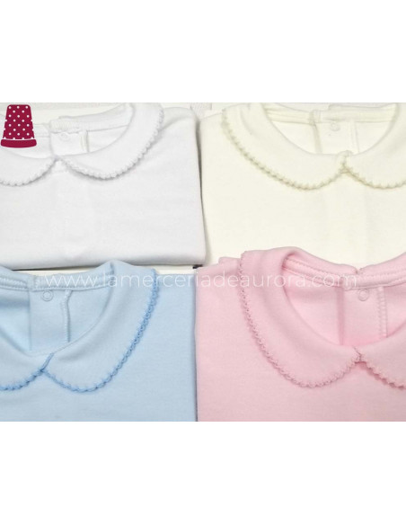 Body bebé cuello diente de rata 19013 de Calamaro - varios colores