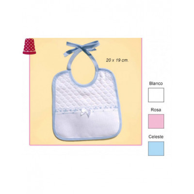 Babero para bordar Lacito - varios colores 2