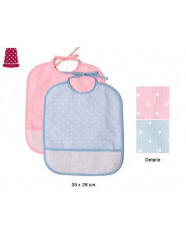 Babero para bordar Estrellitas - varios colores