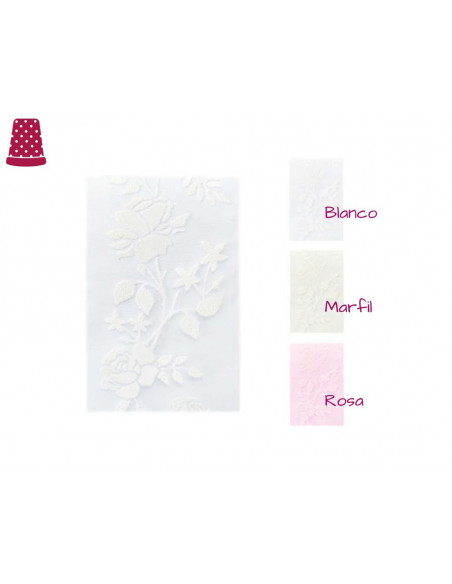 Cinta de organza decorada con Rosas