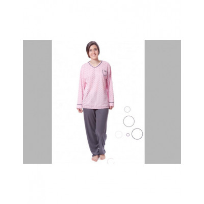 Pijama mujer Rosa y Gris de Emeneté