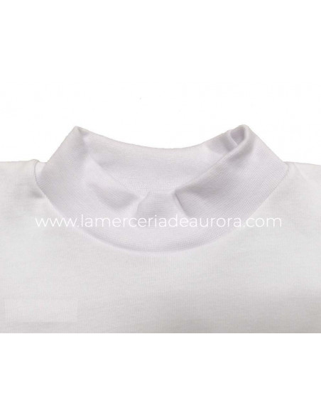Camiseta cuello semicisne de Calamaro - BLANCO