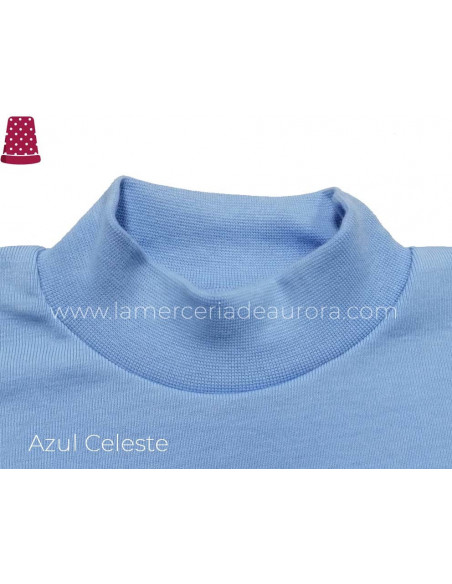 Camiseta cuello semicisne de Calamaro - AZUL CELESTE