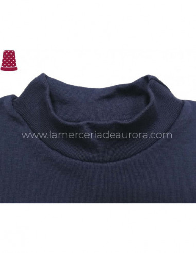 Camiseta cuello semicisne de Calamaro - AZUL MARINO