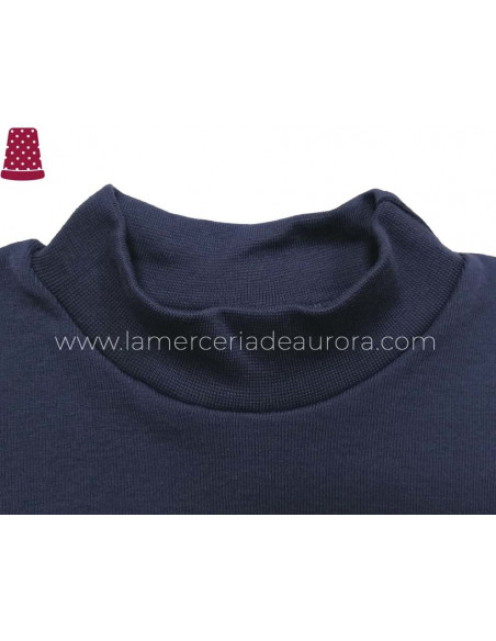 Camiseta cuello semicisne de Calamaro - AZUL MARINO