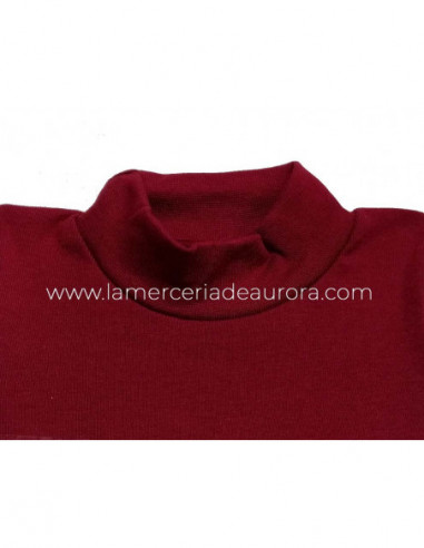 Camiseta cuello semicisne de Calamaro - GRANATE