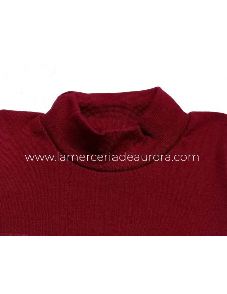 Camiseta cuello semicisne de Calamaro - GRANATE