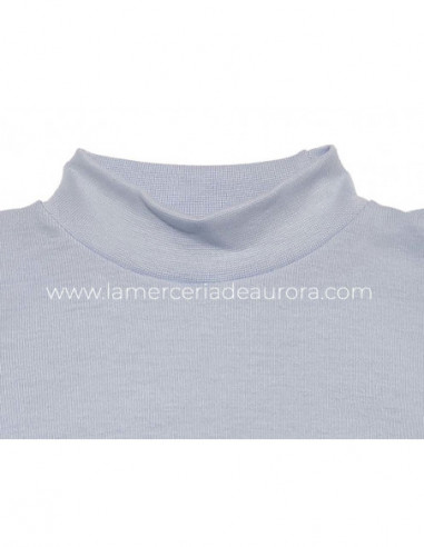 Camiseta cuello semicisne de Calamaro - AZUL CLARO