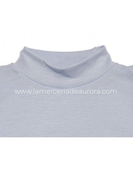 Camiseta cuello semicisne de Calamaro - AZUL CLARO
