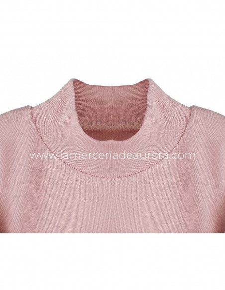 Camiseta cuello semicisne de Calamaro - ROSA NUDE