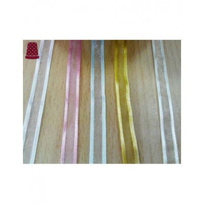 Cinta organdí orillas de raso (ancho 10mm) de Vivant