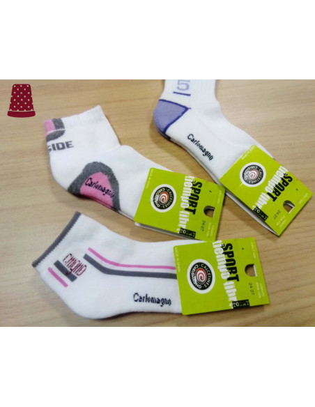Calcetín deportivo con rizo en la planta de Carlomagno - varios colores