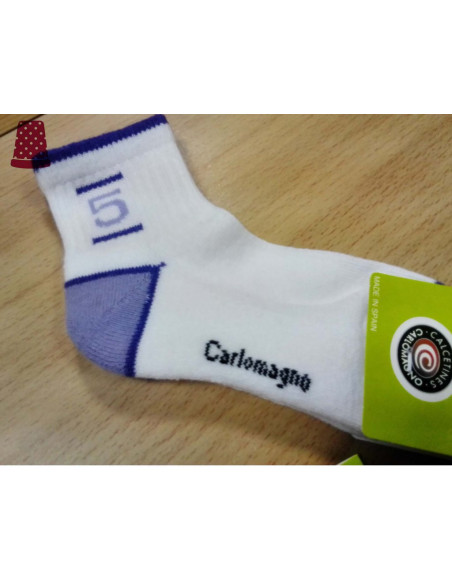 Calcetín deportivo con rizo en la planta de Carlomagno - varios colores