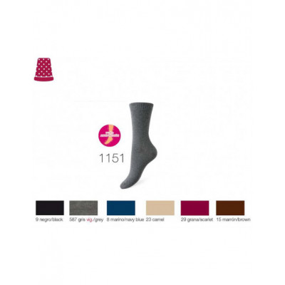 Calcetín mujer algodón 1151 de Carlomagno - varios colores 2