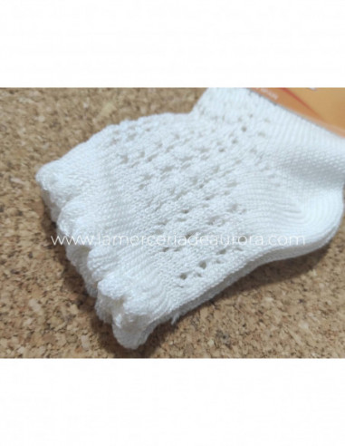 Calcetín infantil perlé corto calado 1801 de...