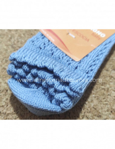 Calcetín infantil perlé corto calado 1801 de...