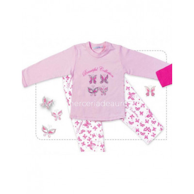Pijama niña entretiempo Mariposas de Calamaro