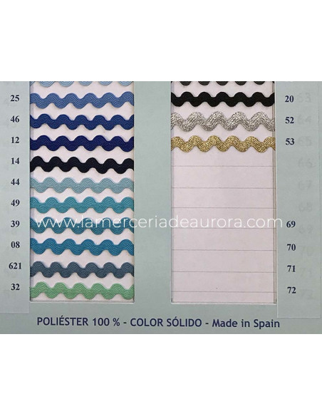 Ondulina (piquillo) 14mm de Rincotex - varios colores