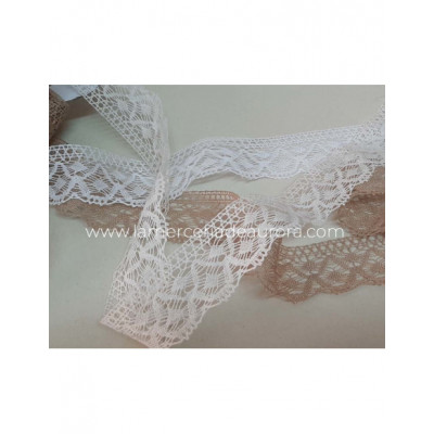 Encaje perlé fino (2,7cm) Paula - varios colores