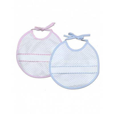 Babero redondo piqué para bordar Flechitas de Lecco -...