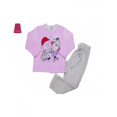 Pijama niña invierno tundosado Friends de Tobogan