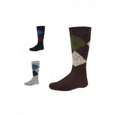 Calcetín infantil niño fantasía rombos de Ysabel Mora -...