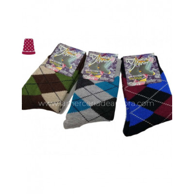 Calcetín infantil niño fantasía rombos de Ysabel Mora -... 2