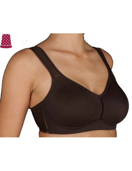 Sujetador ELVIRA sin aros ni relleno de SELENE - MARRÓN