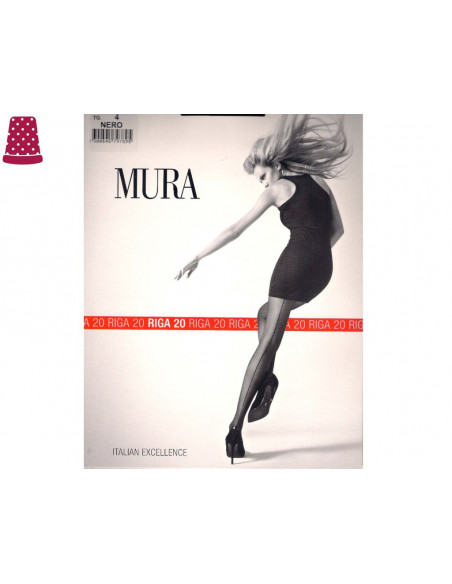 Panty fantasía 20 DEN costura trasera de Mura