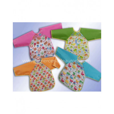 Babero infantil con mangas de Gamberritos - varios colores