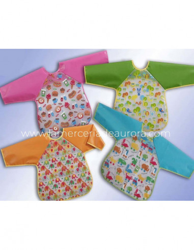 Babero infantil con mangas de Gamberritos - varios colores