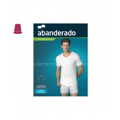 Camiseta hombre manga corta cuello pico 508 de Abanderado 2