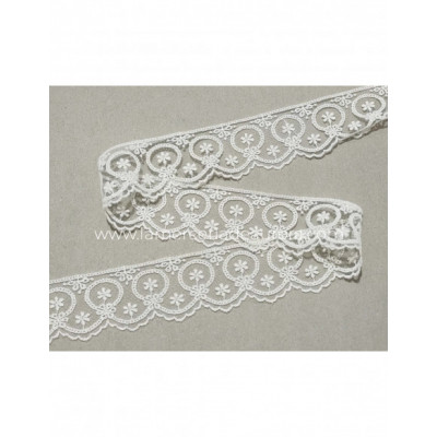 Encaje de tul bordado (ancho 3,8cm) Nora