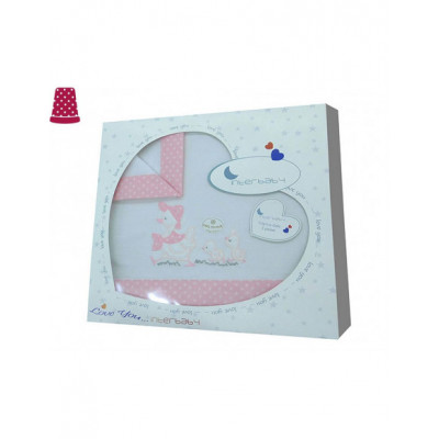 Juego de sábanas cuna Familia Patitos