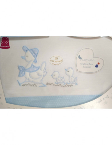 Juego de sábanas cuna Familia Patitos