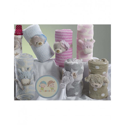 Manta + pequeño peluche de Gamberritos - varios colores