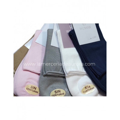 Calcetín corto mujer de algodón puño rulo 2401 de Rodfer... 2