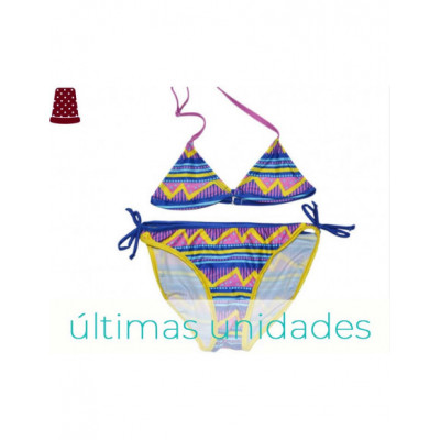 Bikini niña/juvenil multicolor lazos